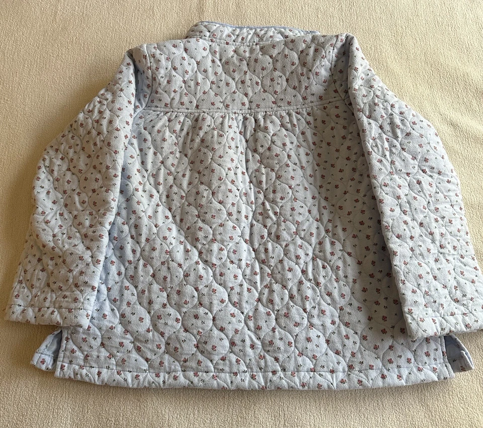 CHAQUETA ACOLCHADA Vintage "Abuela Costal" En Azul Claro Mujer Pequeña Foto 4 de 4