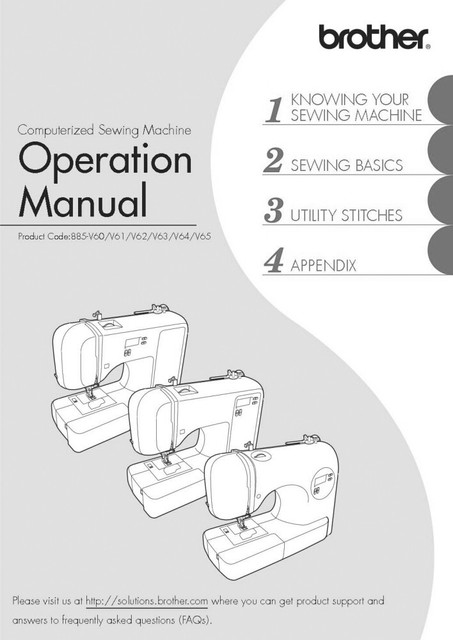 Brother V62 Sewing Machine Owners Instruction Manual Reprint | eBay