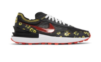 Nike Waffle One Sunflower Black Habanero Red Shoes Men\'s Size 11.5 DQ7637-001 Nike Waffle One Sunflower Black Vivid Sulfur Habanero DQ7637  main image 2