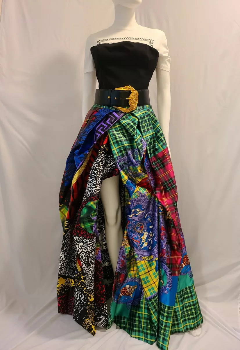 Versace high low clearance skirt