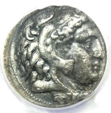 Alexander the Great III AR Tetradrachm Silver Coin 321-20 BC - ANACS VF35