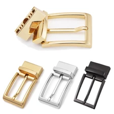 Reversible Belt Buckle Replacement  Pin Buckle Rectangular Silver Gold Black 1PC