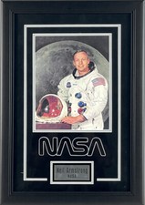 Neil Armstrong Signed Autographed NASA Astronaut 8x10 Photo Framed PSA