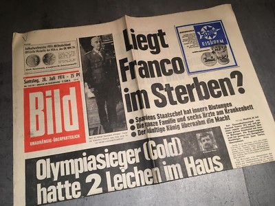 Bildzeitung 20.07.1974 July 20.7.1974 gift birthday 45th 46. 47. 48. 49.