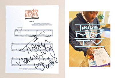 NAUGHTY BY NATURE Treach SIGNED 8.5x11 Sheet Music Page O.P.P. Exact PROOF COA