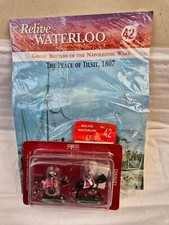 ISSUE 42 DEL PRADO RELIVE WATERLOO SET OF 2 PAINTED LEAD SOLDIERS DWA021 28MM