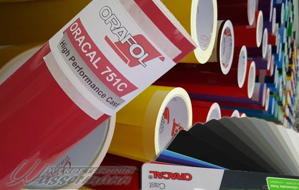 ORAFOL ORACAL (10,29€/11,83€m²)| Oracal 751C Plotterfolie 63 & 126cm schwarz, weiss & metallic