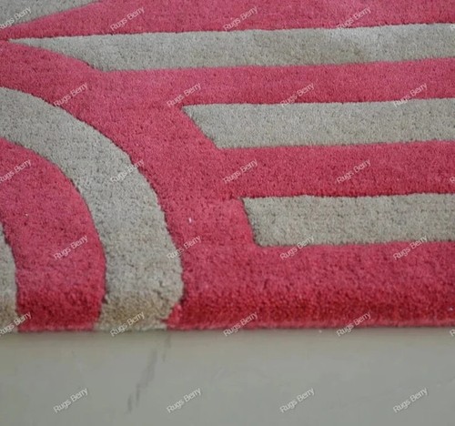 Alfombra de lana hecha a mano acolchada alfombra para estar 100 % habitación dormitorio moderna - Imagen 10 de 10