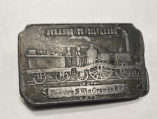 Denver  Rio Grande Railroad Steam Engine Durango to Silverton belt buckle