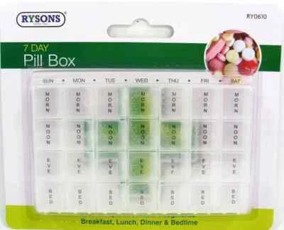 4 mal täglich wöchentlich täglich Pillendose Tablette Organizer Reise Medikamente, Aufbewahrung Spender