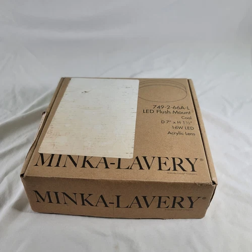 MINKA LAVERY 749-2-66A-L VANTAGE 7" LED LIGHT, FLUSH MOUNT, COLOR: COAL - Picture 1 of 5