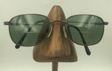 Vintage Sergio Tacchini ST1002 Gray Metal Oval Sunglasses FRAMES ONLY