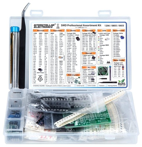 2900-Piece Assorted SMD Electronic Component Kit - Resistors, LEDs, Caps & More - Picture 2 of 4