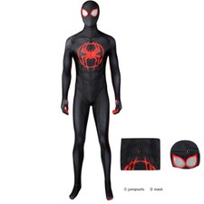 The Across Spider Verse Spiderman Miles Morales Jumpsuit Cosplay Costume Adult