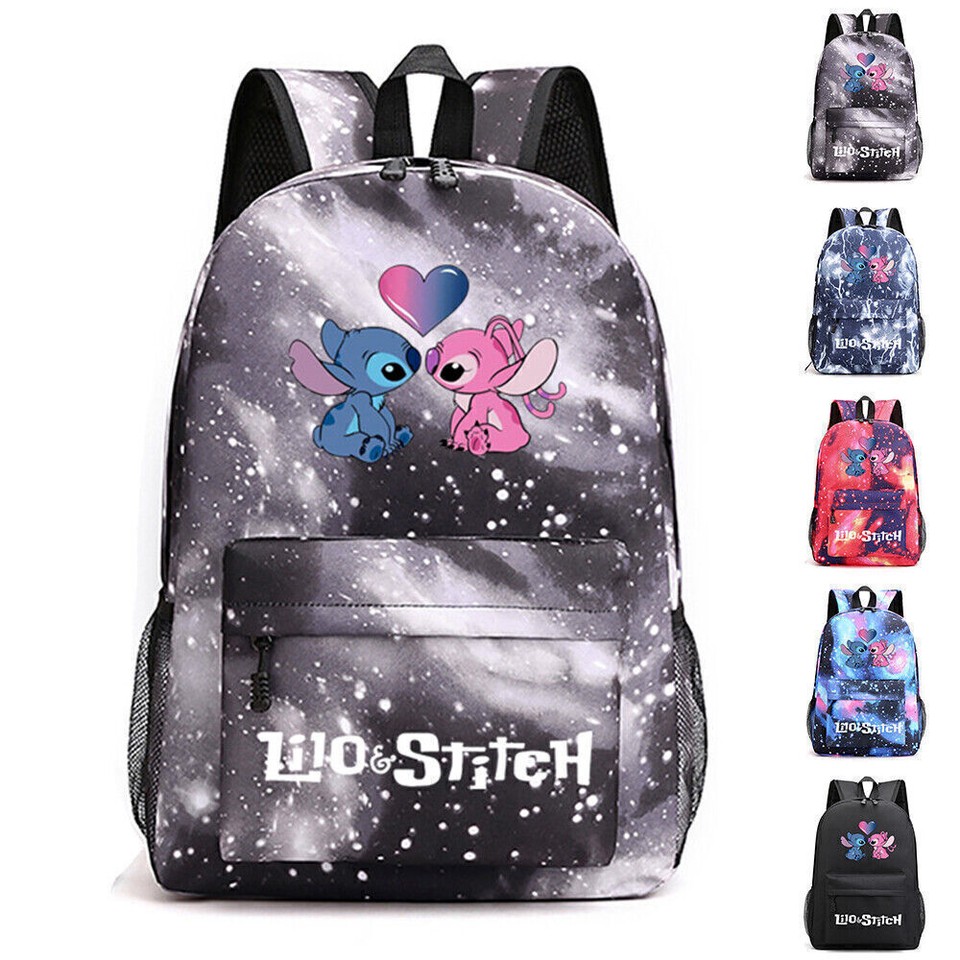 Kids Boy Girl School Bag Lilo and Stitch Backpack Rucksack Travel Lunch