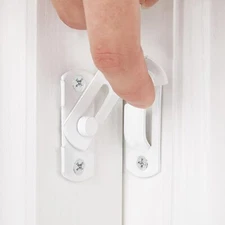 4 Packs 90 Degree White Flip Barn Door LockProtect Privacy-Security Gate Latc...
