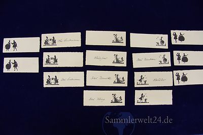 16 Stück alte Platzkarte  vintage old reservation card um 1920
