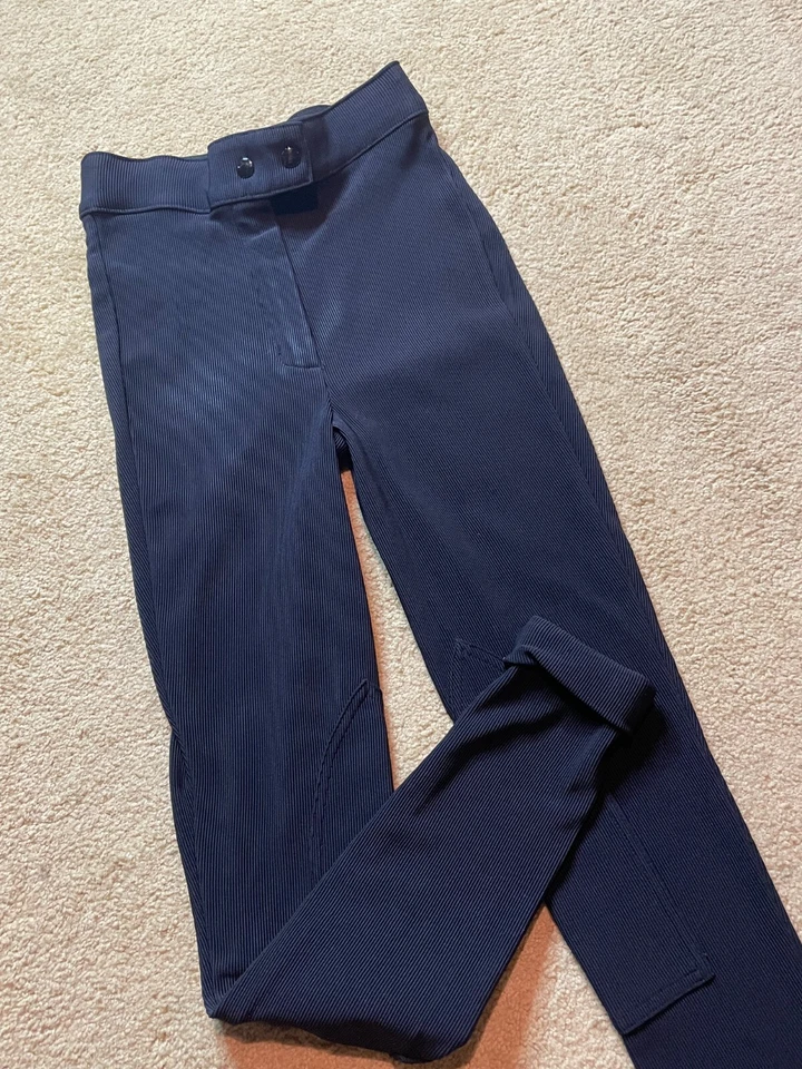 American Apparel Riding Pants Black High Rise Equestrian Skinny Ribbed Stretch S - Image 3 of 4