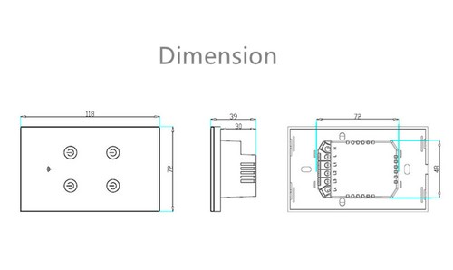 US WiFi Smart Wall Touch Switch Works with Apple Homekit Neutral Wire Dual Mode - Picture 4 of 10