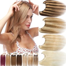 One Piece Wire in Human Hair Extensions 100 Remy Hidden Headband Clip in Weft