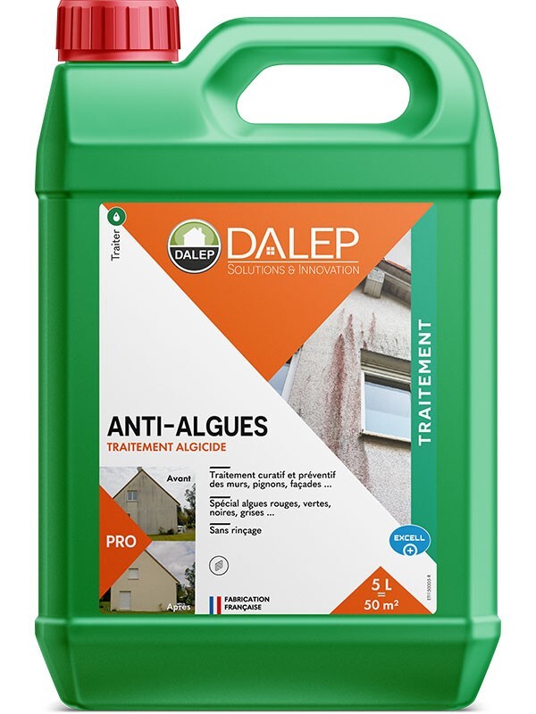 Anti-algues concentré DALEP 5 L pour l'entretien extérieur des maisons