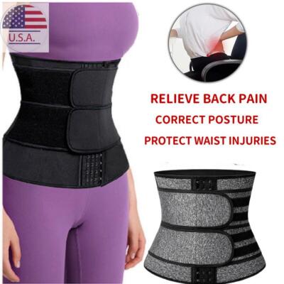 Waist Trainer for Women Tummy Wrap Plus Size Trimmer Belt Sweat Body Shaper 