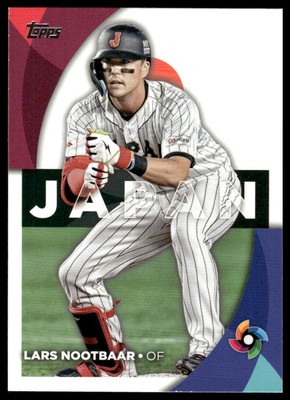 2023 TOPPS WBC GLOBAL STARS LARS NOOTBAAR FLAG INSERT TEAM JAPAN