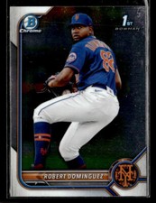 2022 Bowman #BCP-51 Robert Dominguez Chrome Prospects Card New York Mets