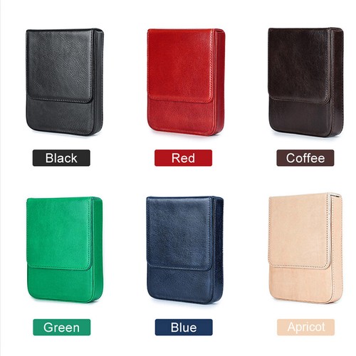Genuine Leather Pencil Cases Organizer Office School Pen Tray Stationery Cover - Picture 3 of 24