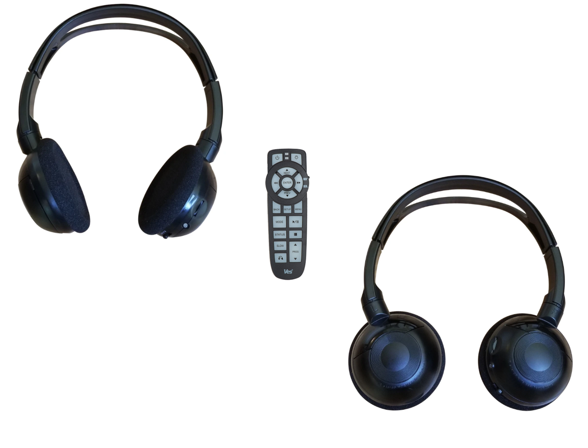 Dodge Rear VES Entertainment Wireless Headphones – Set Of 2, For 2004-2015 Grand Caravan & Durango
