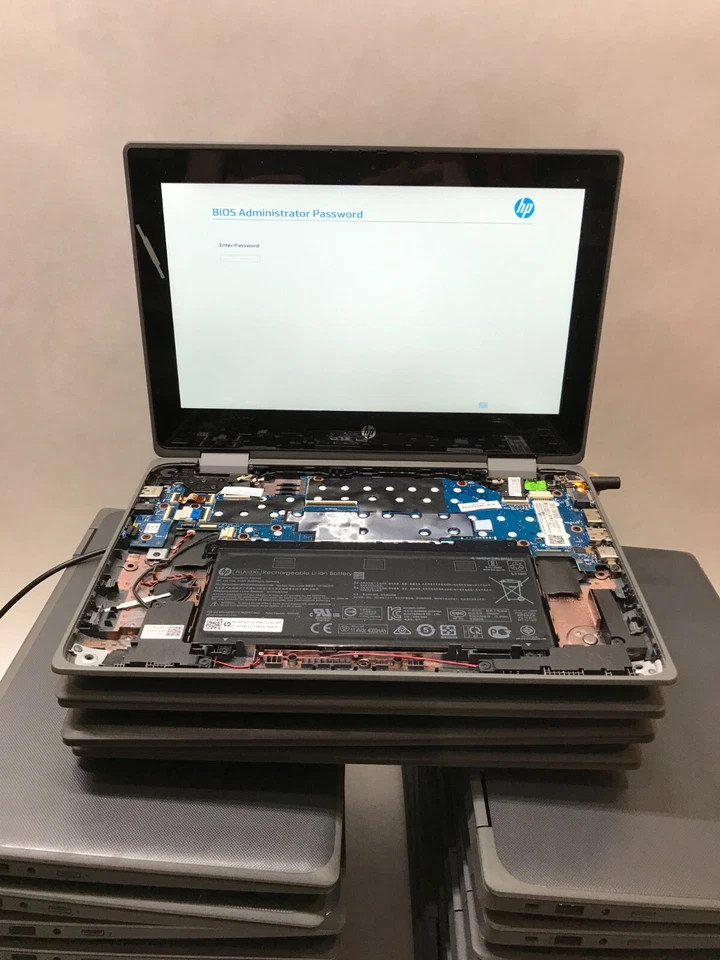 Lot of 24 HP ProBook X360 11 G5 EE Celeron 4GB RAM 64GB eMMC Parts BIOS LOCK -DW - Image 2 of 4