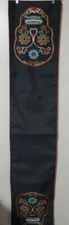 Day of the Dead table runner 14X 72" black Embroidered Holiday Colorful Festive 