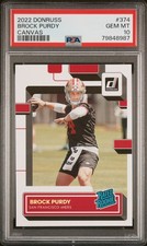 2022 PANINI DONRUSS CANVAS #374 BROCK PURDY PSA 10