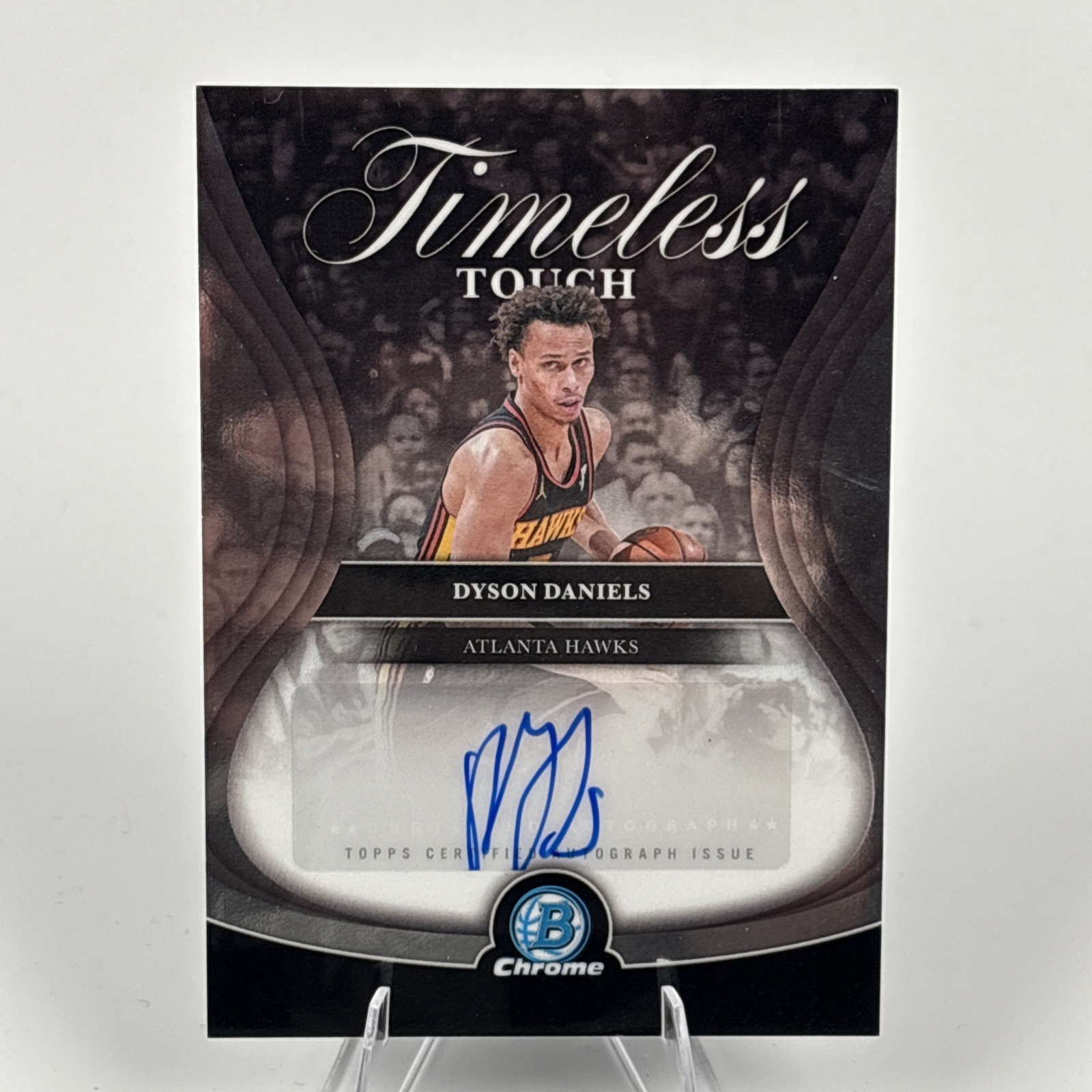 2025-26 Bowman Dyson Daniels Timeless Touch Signatures Chrome Auto #TTA-DD Hawks