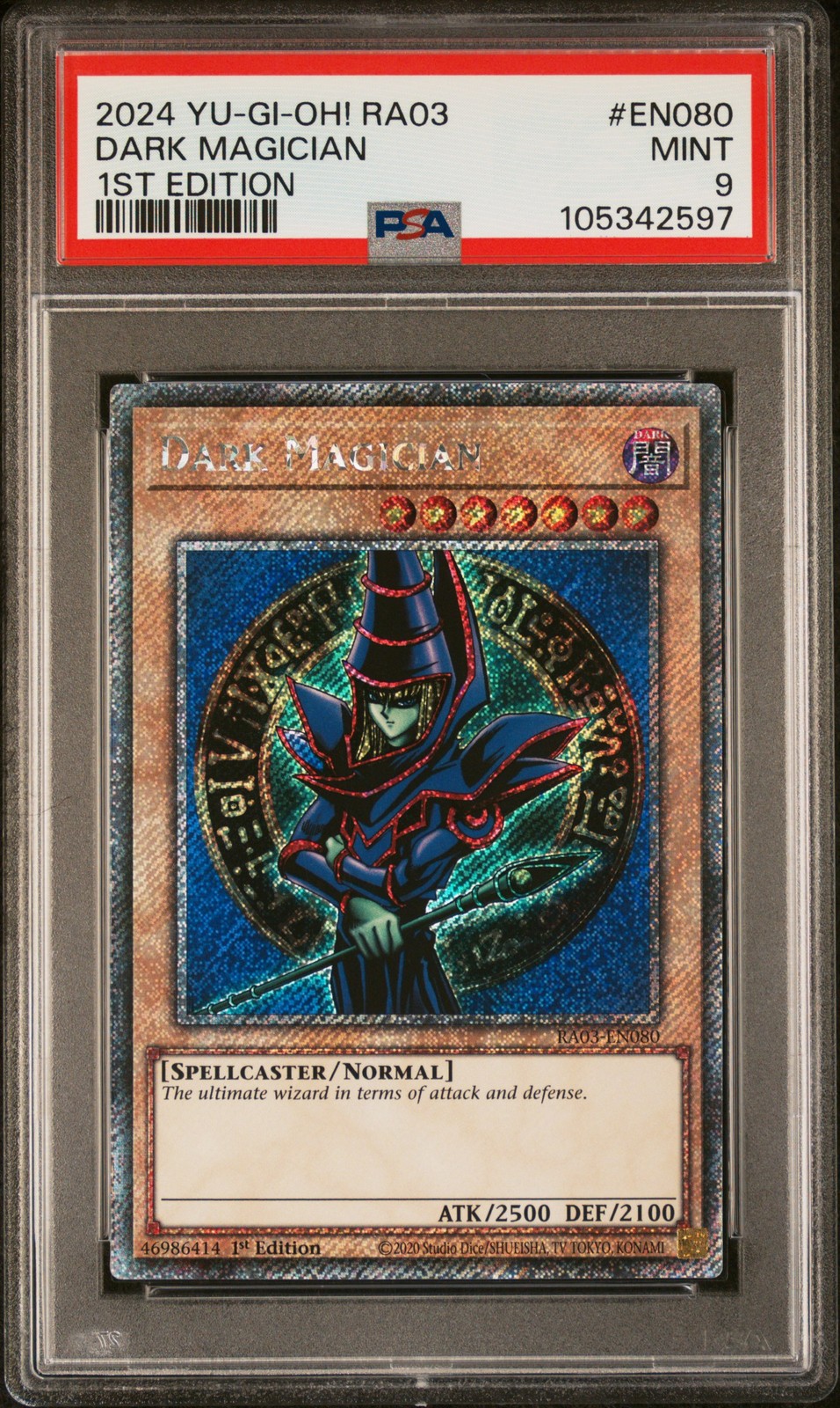 2024 YU-GI-OH! QUARTER CENTURY BONANZA 1ST EDITION #EN080 DARK MAGICIAN PSA 9