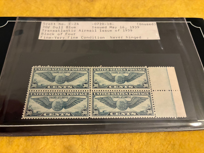 US Scott #C24 Block of 4  Fine - Very Fine  Never Hinged