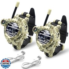 Walkie Talkies Watch Rechargeable, Spy Watch Army Toys for Kids, 7 in 1 Digit