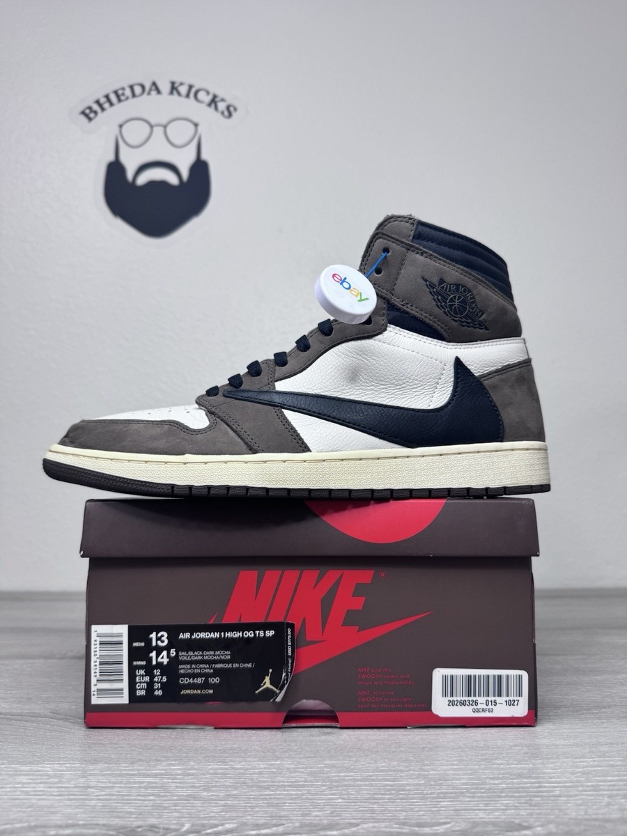 Size 13 - Air Jordan 1 Travis Scott Mocha High Men's CD4487-100