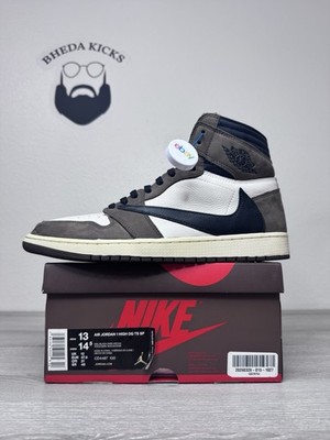 靴 AJ1 Size 13 - Air Jordan 1 Travis Scott Mocha High Men's CD4487-100