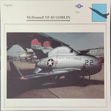 McDonnell XF-85 XF85 Goblin Picture Vtg Aircraft Detail Collector Card Original 