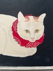 Rare Japanese woodblock print of a cat by Takahshi Hiroaki - Shotei - AS IS — photo 8