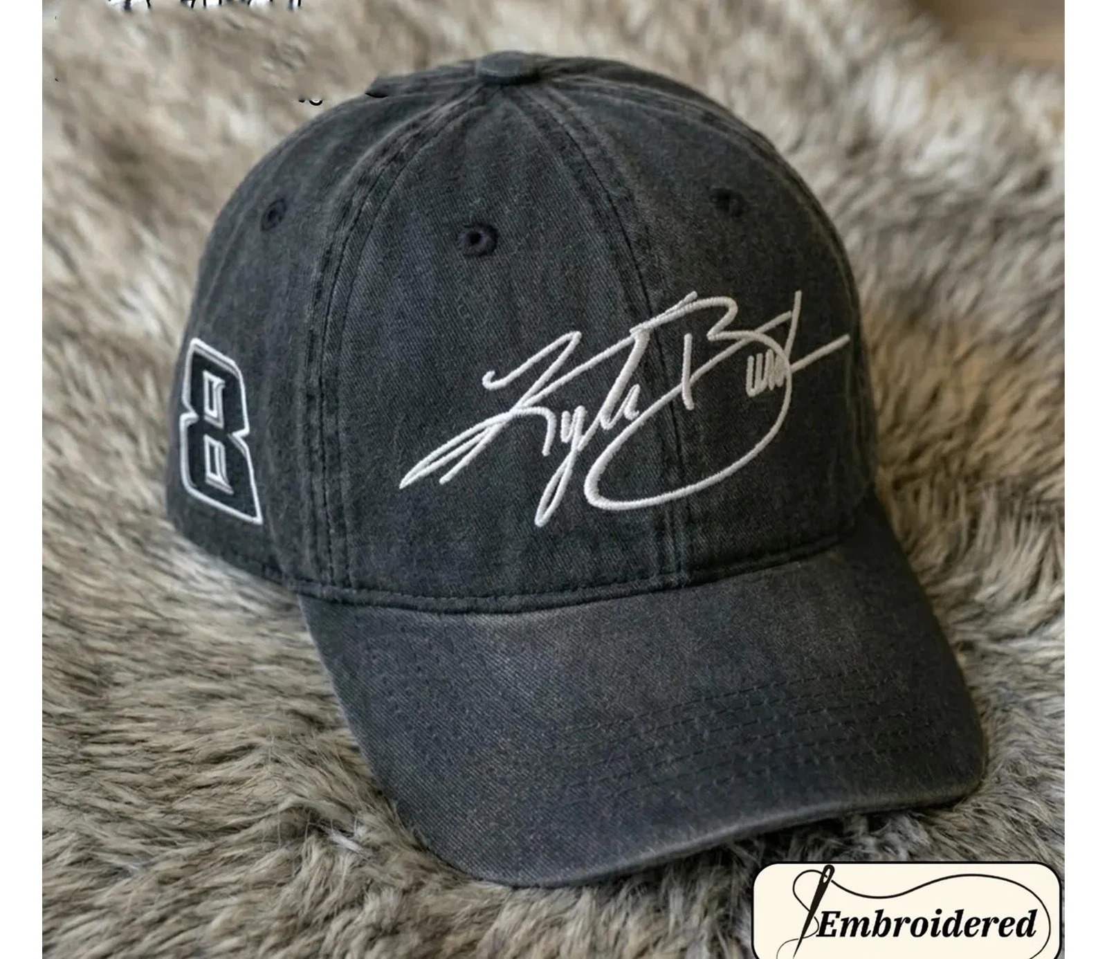 Kyle Busch Number 8 remake Embroidered Hat, Racing Embroidered Wash Hat