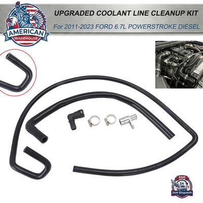 #ad #ad Coolant Line Cleanup Kit For 2011 2023 Ford 6.7L Powerstroke Diesel No Cutting $110.99