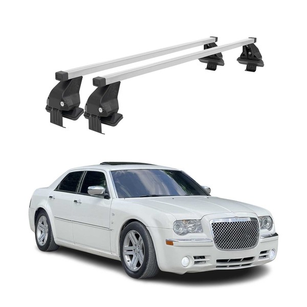 Menabo DachträGer GrundtäGer FüR Chrysler 300C 2005-2010 50Kg Stahl Silber 2 Tlg-image