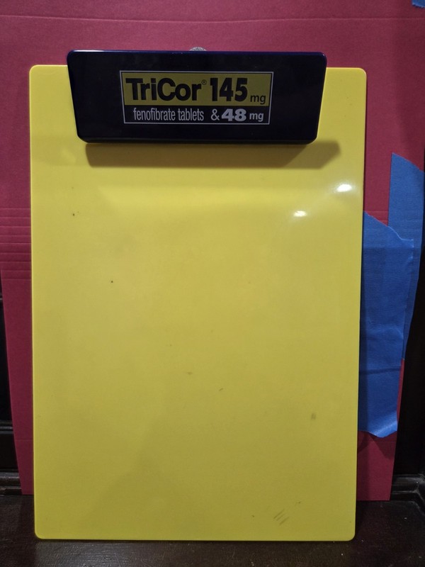 Tricor 145 mg & 48 mg Pharmaceutical Advertising Clipboard 