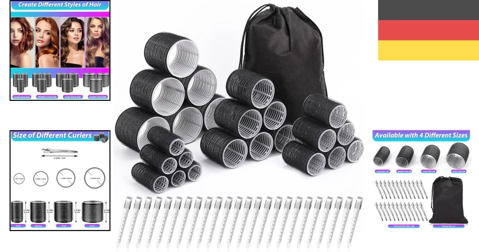 Lockenwickler Set Lockenwickler Clips Haarstyling Selbsthaftend für alle Haar... - Bild 2 von 4