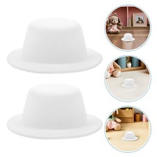 20 Pcs Handmade Top Hat Mini Hats for Crafts Miniature House Decor