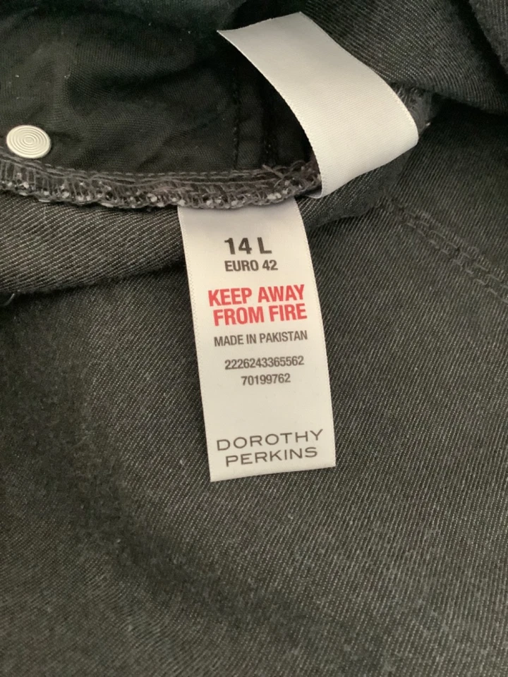 Dorothy Perkins ladies grey skinny jeans 14L - Image 4 of 4