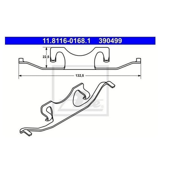 ATE Feder FüR Bremssattel Vorne FüR Mercedes Sprinter Vito V Klasse VW LT-image