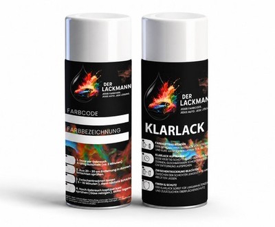 Autolack Spraydose Set für VW LC9A Pure White +1K Klarlack Hochglanz 2x400ml